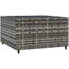 Loungebord fyrkantigt grå 50x50x30 cm konstrotting vidaXL – miniatyr 2