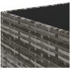 Loungebord fyrkantigt grå 50x50x30 cm konstrotting vidaXL – miniatyr 5