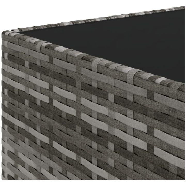 Loungebord fyrkantigt grå 50x50x30 cm konstrotting vidaXL – bild 5