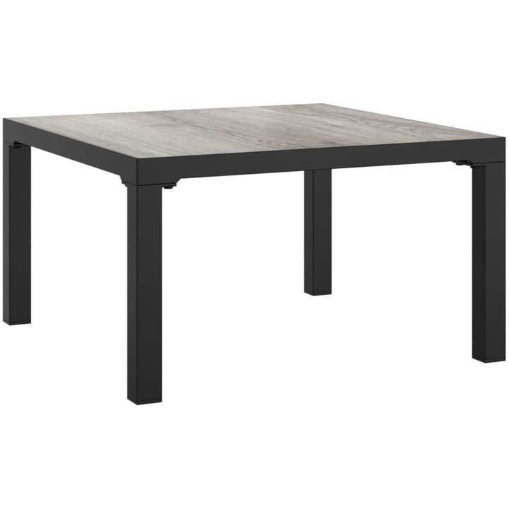 Loungebord grå 55x55x31 cm DPC och stål vidaXL – bild 2