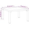 Loungebord grå 55x55x31 cm DPC och stål vidaXL – miniatyr 6
