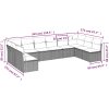 Loungegrupp 10 delar med brun dynor konstrotting vidaXL – miniatyr 6