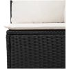 Loungegrupp 10 delar med svarta dynor konstrotting vidaXL – miniatyr 5