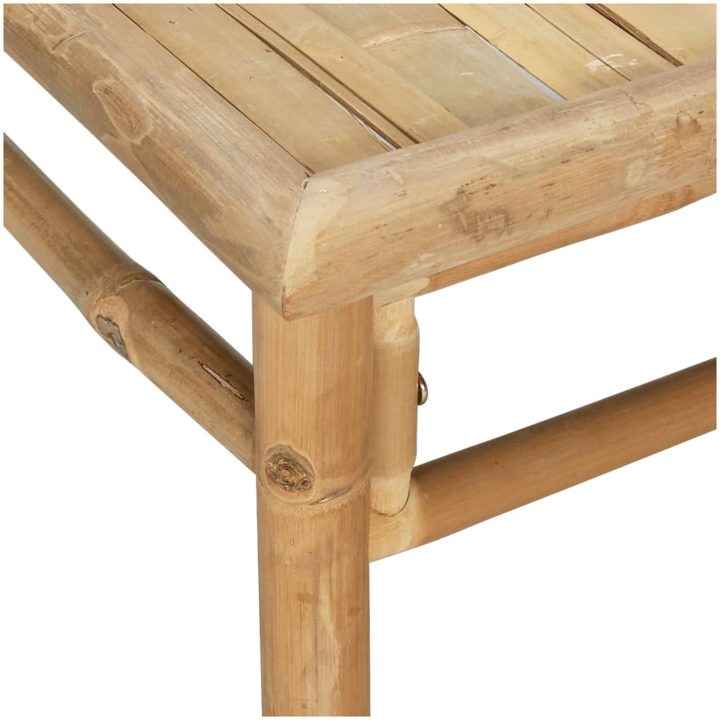 Loungegrupp 11 delar ljusgråa dynor bambu vidaXL – bild 10