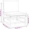 Loungegrupp 12 delar ljusgråa dynor bambu vidaXL – miniatyr 12