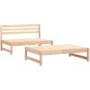 Loungegrupp 2 delar massiv furu vidaXL – miniatyr 2
