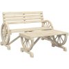 Loungegrupp 2 delar massivt granträ vidaXL – miniatyr 2