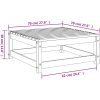 Loungegrupp 2 delar vit massiv furu vidaXL – miniatyr 10