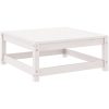 Loungegrupp 2 delar vit massiv furu vidaXL – miniatyr 4