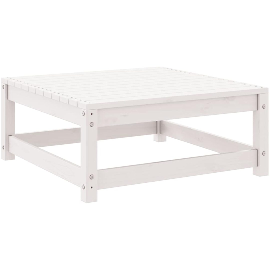 Loungegrupp 2 delar vit massiv furu vidaXL – bild 4