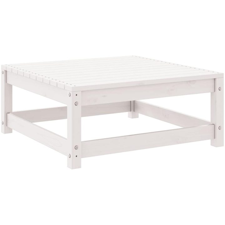 Loungegrupp 2 delar vit massiv furu vidaXL – bild 4