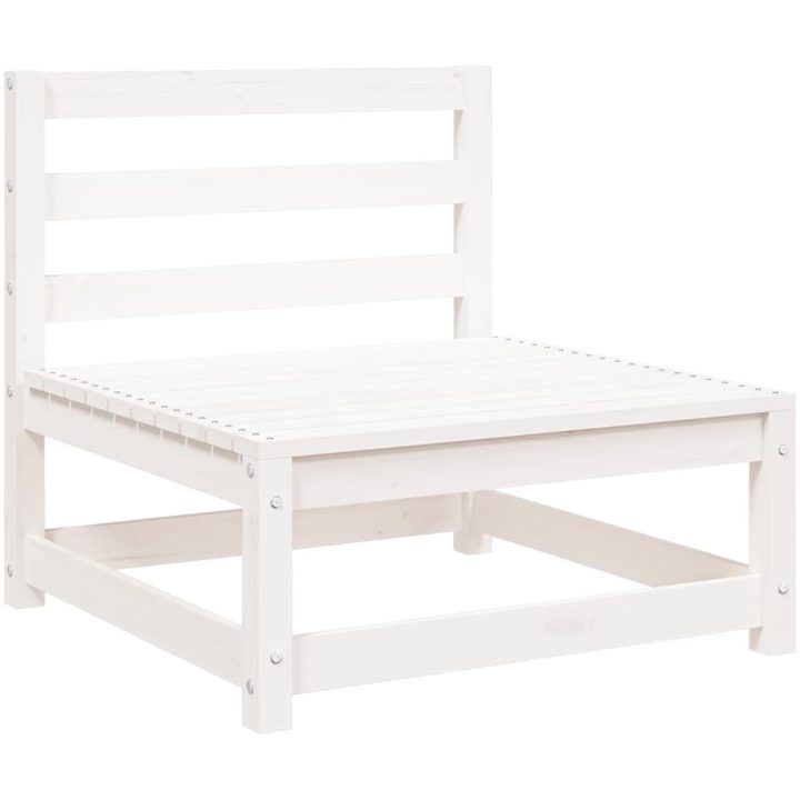 Loungegrupp 2 delar vit massiv furu vidaXL – bild 5