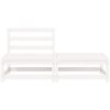 Loungegrupp 2 delar vit massiv furu vidaXL – miniatyr 6