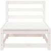 Loungegrupp 2 delar vit massiv furu vidaXL – miniatyr 8