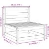 Loungegrupp 2 delar vit massiv furu vidaXL – miniatyr 9