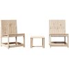 Loungegrupp 3 delar massiv furu vidaXL – miniatyr 2