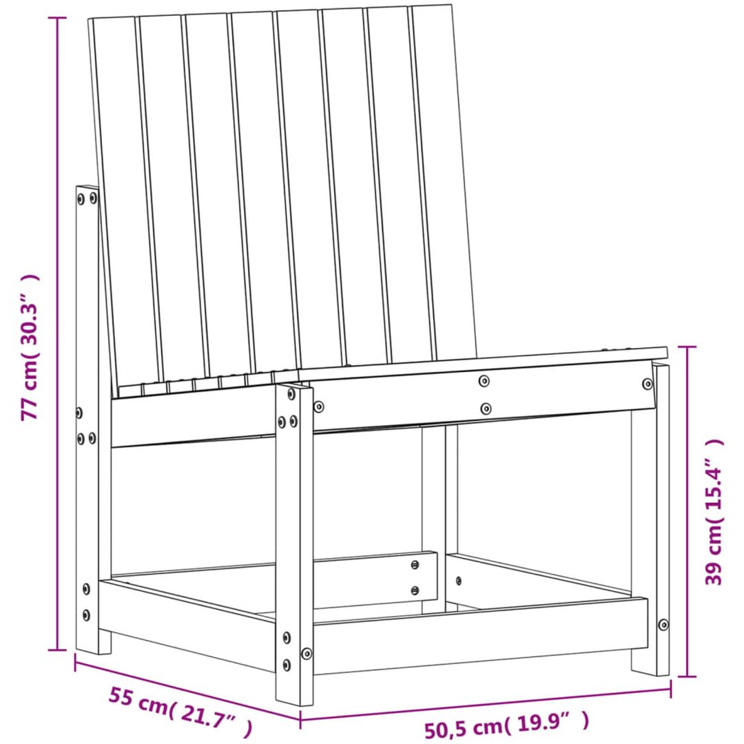 Loungegrupp 3 delar massiv furu vidaXL – bild 10