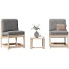 Loungegrupp 3 delar massiv furu vidaXL – miniatyr 1