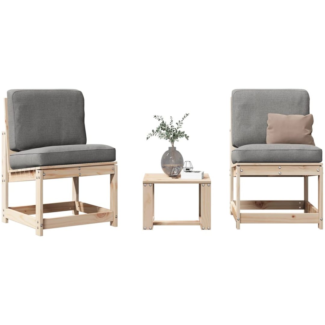 Loungegrupp 3 delar massiv furu vidaXL