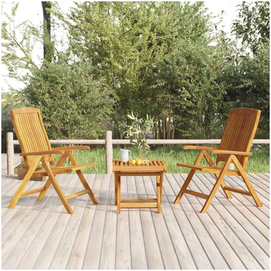 Loungegrupp 3 delar massiv teak vidaXL