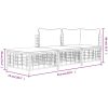 Loungegrupp 3 delar med dynor antracit konstrotting vidaXL – miniatyr 9