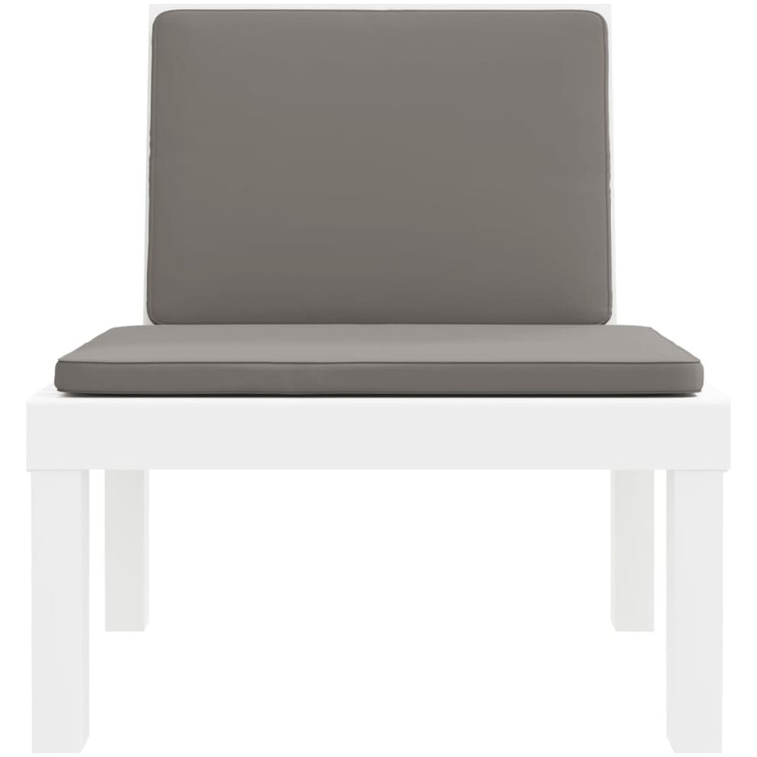 Loungegrupp 3 delar med dynor vit PP vidaXL – bild 5