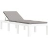 Loungegrupp 3 delar med dynor vit PP vidaXL – miniatyr 9