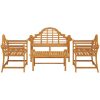 Loungegrupp 4 delar massiv teak vidaXL – miniatyr 3