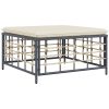 Loungegrupp 4 delar med dynor antracit konstrotting vidaXL – miniatyr 6