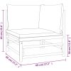 Loungegrupp 5 delar gröna dynor bambu vidaXL – miniatyr 8