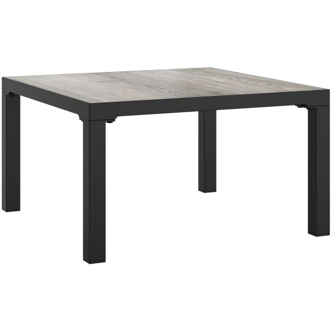 Loungegrupp 5 delar konstrotting svart och grå vidaXL – bild 9