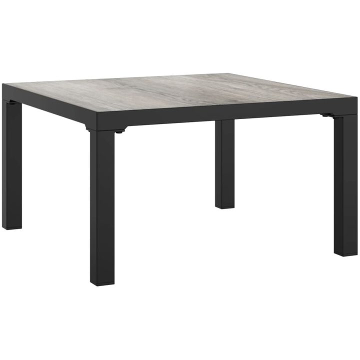 Loungegrupp 5 delar konstrotting svart och grå vidaXL – bild 9