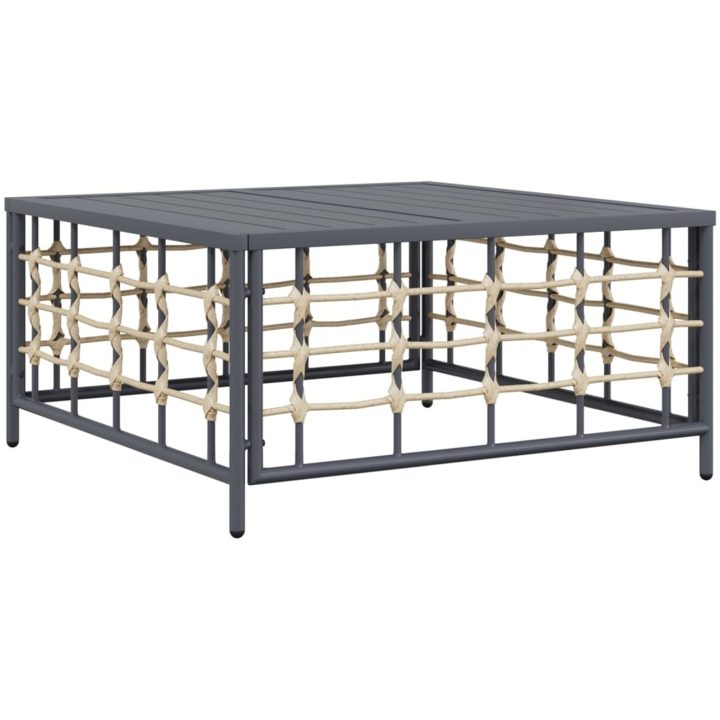 Loungegrupp 5 delar med dynor antracit konstrotting vidaXL – bild 5