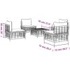 Loungegrupp 5 delar med dynor antracit konstrotting vidaXL – miniatyr 8