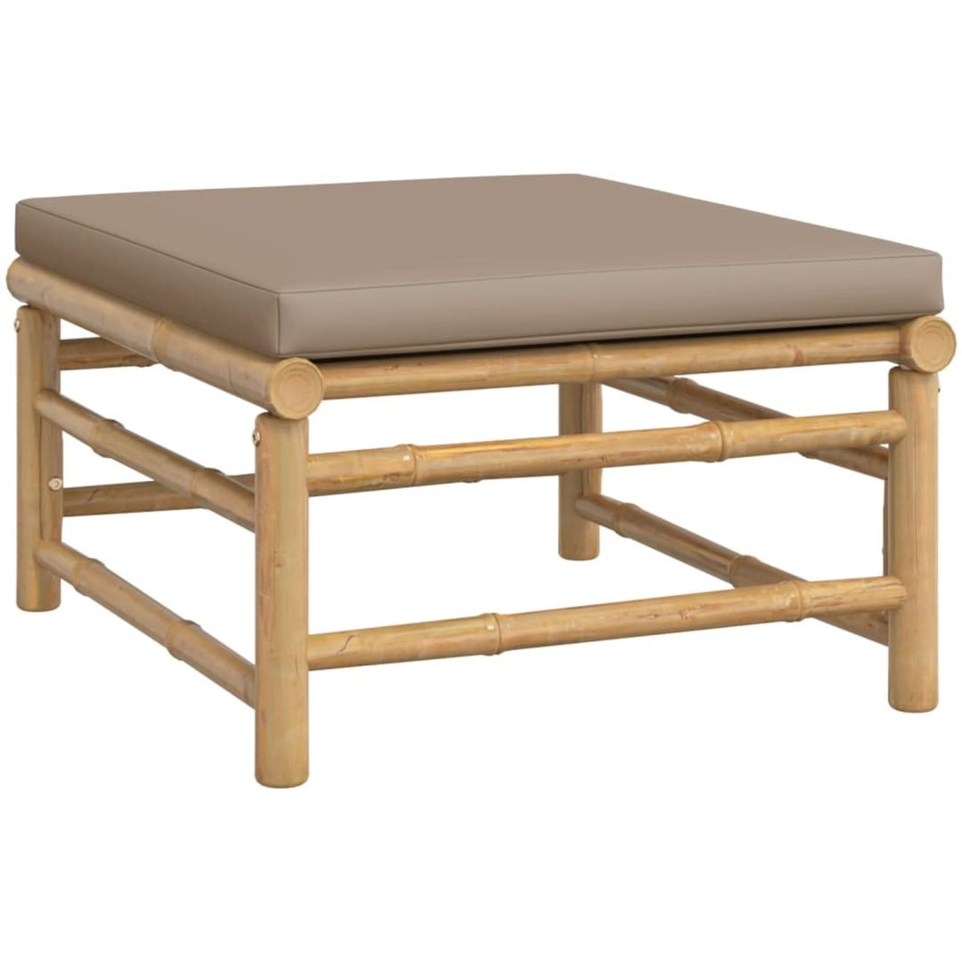 Loungegrupp 5 delar taupe dynor bambu vidaXL – bild 6