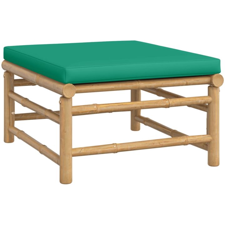 Loungegrupp 6 delar gröna dynor bambu vidaXL – bild 6