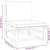 Loungegrupp 6 delar gröna dynor bambu vidaXL – miniatyr 9