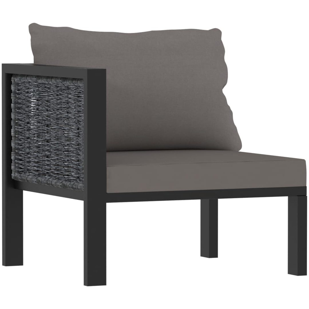 Loungegrupp 6 delar med dynor konstrotting antracit vidaXL – bild 7