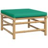 Loungegrupp 7 delar gröna dynor bambu vidaXL – miniatyr 6