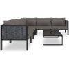 Loungegrupp 7 delar med dynor konstrotting antracit vidaXL – miniatyr 2