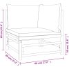 Loungegrupp 8 delar gröna dynor bambu vidaXL – miniatyr 8