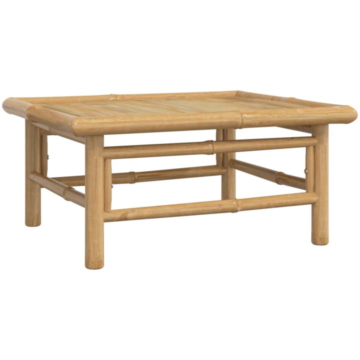 Loungegrupp 8 delar ljusgråa dynor bambu vidaXL – bild 9