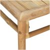 Loungegrupp 8 delar ljusgråa dynor bambu vidaXL – miniatyr 10