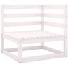 Loungegrupp 8 delar vit massiv furu vidaXL – miniatyr 4
