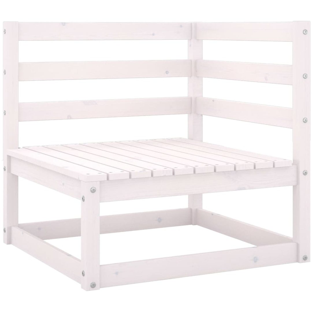 Loungegrupp 8 delar vit massiv furu vidaXL – bild 4