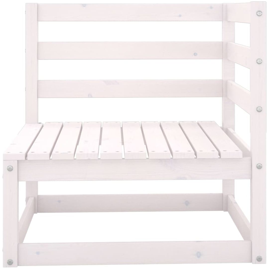 Loungegrupp 8 delar vit massiv furu vidaXL – bild 5