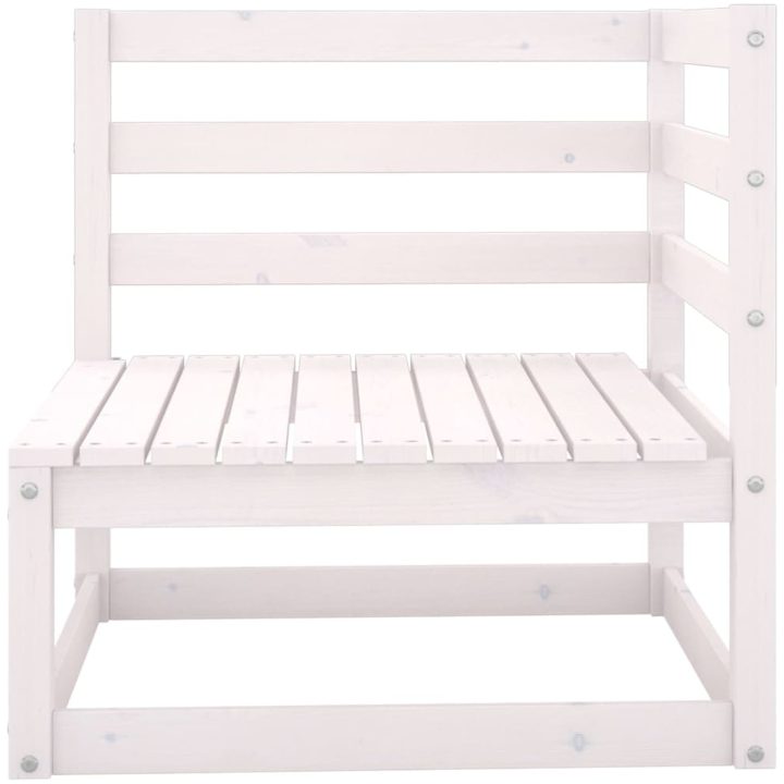 Loungegrupp 8 delar vit massiv furu vidaXL – bild 5