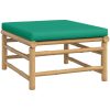 Loungegrupp 9 delar gröna dynor bambu vidaXL – miniatyr 6