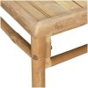 Loungegrupp 9 delar ljusgråa dynor bambu vidaXL – miniatyr 10