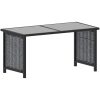 Loungegrupp 9 delar med dynor konstrotting antracit vidaXL – miniatyr 4
